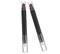 VILLFUL 2 pezzi Duo Ombretto Stick Doppia Punta con Pennello Sfumatura Makeup Occhi Lunga Tenuta e Alta Pigmentazione Portatile per Trucco Naturale e Professionale