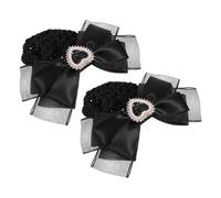 VILLFUL 2 pezzi Elegante Fermaglio Capelli con Rete Nastro Copri Chignon Resistente Metallo per Professioniste del Settore Bancario e Sanitario Accessorio Raffinato per Acconciature