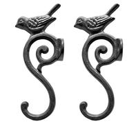 VILLFUL 2 Pezzi Ganci Decorativi da Parete in Ghisa a Forma di Animale, Appendiabiti Rustici in Ferro per Cappotti, Borse e Cappelli, Supporto Resistente per Ingresso, Cucina e Bagno,