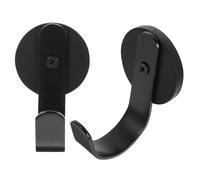 VILLFUL 2 Pezzi Ganci Magnetici per Ghirlande Porta d Ingresso in Ghisa Nero con Forte Magnete Supporto Pesante Fino Appendichiavi Senza Forare per Decorazioni Festive e Corone