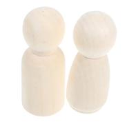 VILLFUL 2 pezzi Legno Incompleto per Fai da Te Figure Legno Naturale da Decorare per Regali e Decorazioni per La Casa Ragazza