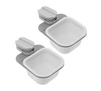 VILLFUL 2 Pezzi Mini Pattumiera da Rotante con Clip Contenitore Rifiuti Portatile Bianco e Grigio per Ufficio e Scrivania Organizer Desktop Compatto per Gestione Efficiente dei Rifiuti