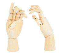 VILLFUL 2 Pezzi Modello Mano in Legno per Disegno Mani Mobili Lato Sinistro e Destro per Schizzi e Decorazioni Artistiche Gioco Creativo e Studio Proporzioni Umane