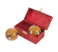 VILLFUL 2 pezzi Palle Metalliche per Mani Sfere da Rotolamento per Esercizi di Pressione e Terapia Manuale Sollievo dallo Stress e Stimolazione Muscolare Design Compatto e Colore Casuale