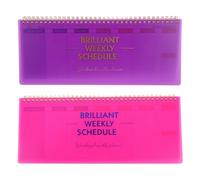 VILLFUL 2 Pezzi Planner Settimanale Spiralato con To Do List e Tracker Abitudini Agenda Non Datata per Scuola Lavoro e Casa Organizzatore Mensile Obiettivi