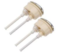 VILLFUL 2 Pezzi Pulsanti di Scarico Ovali per Cassetta Wc Accessori Bagno Resistenti e Facili da Installare Pulsanti Ricambio Compatibili con Closestool Design Ecologico e Funzionamento