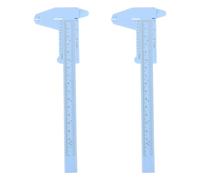 VILLFUL 2 pezzi Righello Sopracciglia Blu Strumento Misurazione Trucco Pratico Plastica per Contorno Occhi e Definizione Forma Portatile e Preciso per Sopracciglia e Labbra