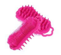 VILLFUL 2 Pezzi Spazzola Massaggiatore Cuoio Capelluto in Silicone per Shampoo e Scrub Esfoliante Corpo Spazzola da Bagno Sensoriale per Pulizia Profonda e Rimozione Cellule Morte per