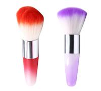 VILLFUL 2 pezzi Spazzola per Unghie e Pennello Nail Art Multifunzione per Pulizia Unghie e Applicazione Make-up Pennelli Cosmetici Professionali per Casa e Salone