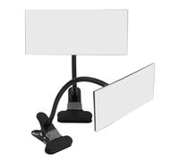 VILLFUL 2 Pezzi Specchietto Retrovisore da Scrivania Clip Specchio Convesso Flessibile per Sicurezza Personale Monitor Cubicle e Postazione di Lavoro