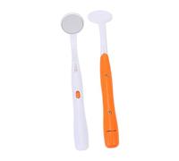 VILLFUL 2 Pezzi Specchio Ispezione con Luce LED Antinebbia Specchietto Dentista Stomatoscopio Resistente e Riutilizzabile per Controllo Bocca Professionale