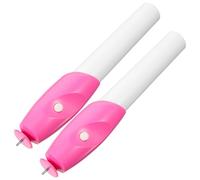 VILLFUL 2 Pezzi Strumento per Quilling Elettrico Rosa Punta in Acciaio Inox | Design Ergonomico per Principianti, Riduce la Fatica Manuale, per Perline di Carta e Origami