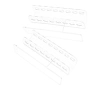 VILLFUL 2 Pezzi Supporto Manicure Trasparente con Slot per Pennelli e Pinzette Estensione Ciglia Organizer Acrilico per Strumenti Nail Art e Lash Tweezers Stand Espositore per Uso