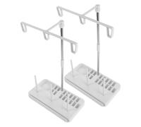 VILLFUL 2 Pezzi Supporto per Fili Macchina da Cucire in Plastica Robusta Porta Filo Staccabile e Girevole per Ricamo e Cucito Organizer Compatto per Fili e Coni