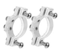 VILLFUL 2 Pezzi Supporto Specchietto per Moto in Lega di Alluminio Argento Design Compatto e Montaggio Sicuro, Staffa per Fari e Manubrio da 20-45mm, per Bici ed E-bike