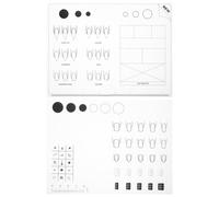 VILLFUL 2 Pezzi Tappetino Per Esercitarsi In Nail Art Mini Tappetino Per Esercitarsi In Acrilico Per Unghie Piastra Per Timbri Per Unghie Per Professionale Da