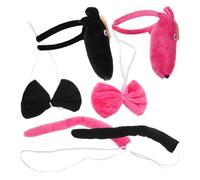 VILLFUL 2 Set Cerchietto con Orecchie e Kit per Feste Tema Zoo Halloween Booth per Adulti