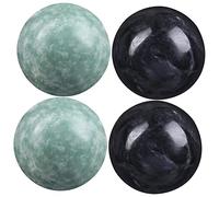 VILLFUL 2 set Palline da Massaggio in da Verdi e Neri per Rilassamento Muscolare e Stimolazione Manuale Sfere Massaggianti in Materiale Premium per Fitness e