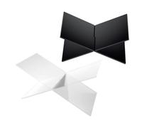VILLFUL 2 Set Portabook Acrilico e Nero per Cucina e Supporto Compatto per Bibbie Ricettari Riviste e Libri Espositore Versatile e Leggero per e Scrivanie