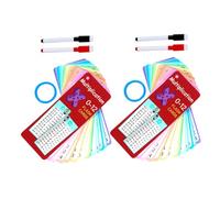 VILLFUL 2 Set Scheda Flash Moltiplicazione Grafici Matematica Giochi Matematica Per Per Studio Della Tabella Addizione Carta Rivestita