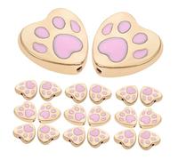 VILLFUL 20 Pezzi Ciondoli Forma Cane e Cuore per Creazioni Diy Perline per Collane e Bracciali Accessori per Amanti Animali Facili da Usare