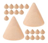 VILLFUL 20 Pezzi Coni in Legno Grezzo per Decorazioni e Artigianato Creativo Supporto Gioielli e Esposizione Bracciali Forme Geometriche DIY Personalizzabili