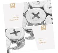 VILLFUL 20 Pezzi Connettori Cam Locks Mobili in Metallo e Eccentrici per Giunzioni Invisibili Accessori per Assemblaggio Armadi Cassettiere e Tavoli Design Nickelato e Versatile