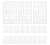 VILLFUL 20 Pezzi di Stencil per Diari di Libri con Modelli Cavi Digitali Stencil per Pittura con Alfabeto Modelli in Plastica