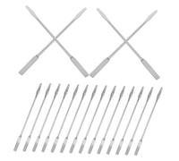 VILLFUL 20 Pezzi Double Ended Stainless Steel Foundation Spatulas For Precise Makeup Mixing Compact Cosmetic Tools For Professional Color Blending And Beauty Applications