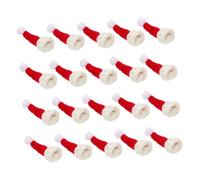 VILLFUL 20 pezzi Mini Cappelli Natalizi Lavorati Maglia Cappellini Morbido per Decorazioni Festive e Accessori Versatili per Feste e Casa