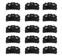 VILLFUL 20 Pezzi Mini Clip Artiglio Antiscivolo per Parrucche e Capelli Fermagli Neri Resistenti per Donna e Ragazza Piccoli Pinze Jaw per Styling Quotidiano Eventi e Performance
