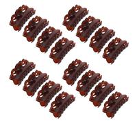 VILLFUL 20 Pezzi Mini Pinze Artiglio Marroni Antiscivolo per Extension e Parrucche Fermagli Leggeri e Resistenti per Acconciature Donne e Ragazze