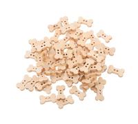 VILLFUL 200 Pezzi Bottoni in Legno Di Piccolo Osso Elementi Di Fissaggio in Legno Fai Da Te Bottoni Per Cani Da Compagnia Con Retro Piatto Per Vestiti a Tema Cane Beige