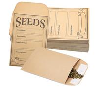 VILLFUL 200 Pezzi Buste Carta Kraft Sacchetti Piccoli per Buste Autoadesive Carta Resistenti e per Giardinaggio e Confezionamento