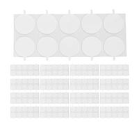 VILLFUL 200 Pezzi Nastro Biadesivo Nano Trasparente 200 Pezzi 20Mm Cerchi Sottili Rimovibili senza Tracce per Decorazioni Murali, Poster, Ufficio e Scrapbooking, Adesivi Bifacciali