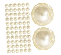 VILLFUL 200 Pezzi Rotonde Imitazione Abs con Beige Perline Sciolte Leggere e Resistenti per Gioielli Fai da Te Braccialetti Collane e Decorazioni Artigianali