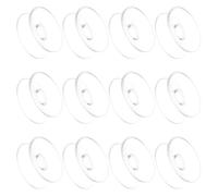 VILLFUL 24 Pezzi 24 Ventose a Doppia Faccia in Pvc Trasparente da 30 Mm, Set da 24 Pezzi, Supporti a Ventosa per Bagno e Cucina, Ganci per Vetro e Finestre, per Organizzazione e Fissaggio