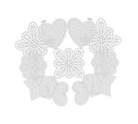 VILLFUL 25 Pezzi Tela Plastica per Fai da Te Rete Plastica per Croce e Ricamo Kit Creativo per Segnalibri e Decorazioni Artigianali Dimensioni 8.5cm per attività Familiari e Progetti Creativi
