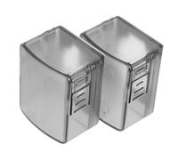 VILLFUL 2pezzi Porta Sicurezza Blocco Accessorio Copertura Serratura Ragazzo Ragazza Plastica Protezione Maniglia Casa Hotel Ufficio Chiusura Accidental Portatile Riutilizzabile Angoli