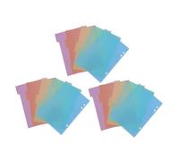 VILLFUL 3 set Divisori Colorati per Raccoglitori Set Linguette per Notepad Organizzatori Trasparenti per Documenti e per Ufficio e Studio