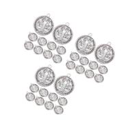 VILLFUL 3 Set Medaglie San Benedetto Metallo Con Design Per Creazioni Collane Diy Portachiavi E Gioielli Religiosi Accessori Per Fai Da Te E Regali Speciali 10 Pezzi*3
