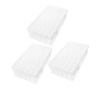 VILLFUL 3pezzi Scatola per Cucito Organizer per Filo da Ricamo e Accessori Scatola Portaoggetti Trasparente per Conservare Fili da Cucito Senza Grovigli Facile Trasportare per Progetti Te