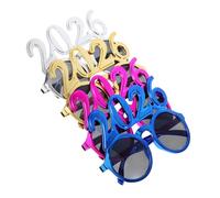 VILLFUL 4 Occhiali Da Festa 2026: Occhiali Da Sole Per La Vigilia Di Capodanno, Occhiali Da Laurea Della Classe 2026 Con Montatura Glitterata E Numero, Per Accessori Fotografici Per