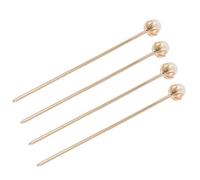 VILLFUL 4 pezzi Bastoncini per Capelli con Perla e Fiore d'Acqua in Stile Classico Cinese Accessori Eleganti per Acconciature da Donna Leggeri e Resistenti per Matrimoni e Feste