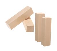 VILLFUL 4 Pezzi Blocchi in Legno di Basswood Grezzo per Intaglio Scultura e Artigianato Creativo Adatti Principianti e Esperti
