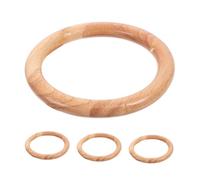 VILLFUL 4 Pezzi di Rafia Impugnatura in Paglia Creazione di Pochette Cerchi macramè Borse Decorative Naturali Intrecciate Artigianato Borse Artigianali