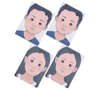 VILLFUL 4 Pezzi Makeup Practice Face Boards Reusable Washable Templates for Children Boys Realistic Design for Professional Training