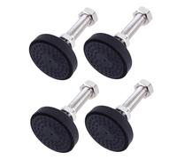 VILLFUL 4 Pezzi Piedini Regolabili per Mobili con Supporto Cuscinetto Anti-scivolo e Ammortizzante Altezza Regolabile in Nylon e Gomma per Attrezzature Scaffali e Linee di Produzione Dxmx