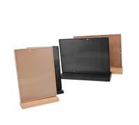 VILLFUL 4 Pezzi Portamenù Shaped Doppia Faccia in Plastica per Bar e Ristoranti Espositore Banco Autonomo con Cambio Facile delle Schede Supporto Cartelli Pubblicitari per Negozi
