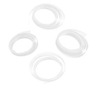 VILLFUL 4 Rotoli Protezioni Trasparenti per Aste Occhiali Copri Tempie Termorestringenti con Cuscinetto Imbottito Antiscivolo e Resistente all Usura Custodia Comfort per Braccioli Occhiali